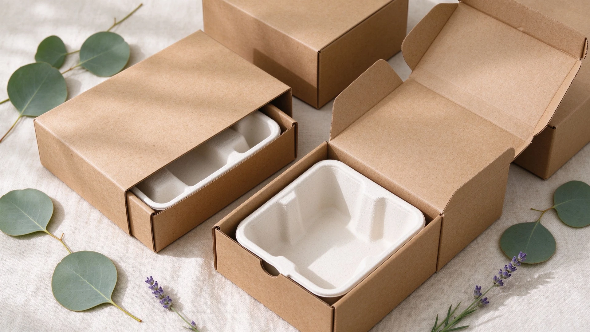 纸基包装与模塑内托的可持续设计示意